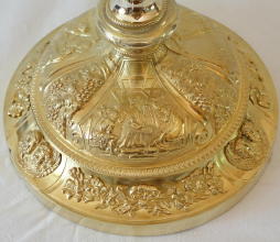 Antique solid silver gilt French Baroque Chalice